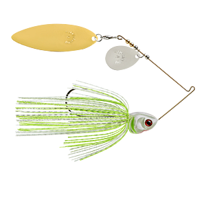 booyah fishing lure Hard Knocker 1/2oz Ghost a durable 2/0 Mustad Hook connected to a strong ball Booyah Moon Talker Spinnerbait 3/8