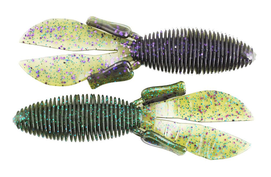 Missile Baits Craw Father Soft Plastic Craw Bait, Green Pumpkin W/ Copper Flake - 3.5" For Bass Fishing