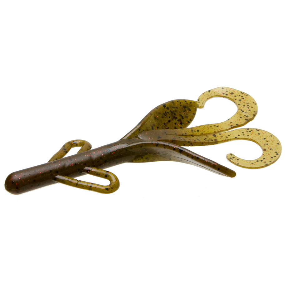baby brush hog fishing lure Watermelon Red back of a jig Zoom Baby Brush Hog -