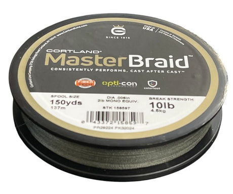 Cortland Master Braid 150 yd. Spools