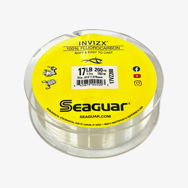 Seaguar InvizX Fluorocarbon Fishing Line, 200 yd